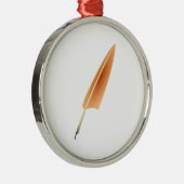 羽のクイルペン メタルオーナメント (右)