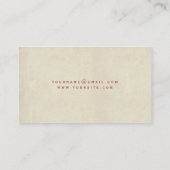 羽のシンプルで動揺してなヴィンテージの名刺 名刺 (裏面)