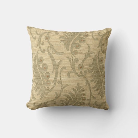 羽のタペストリーの枕 クッション (正面)