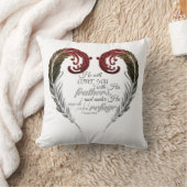 羽のハートの聖なる書物、経典の枕 クッション (ブランケット)