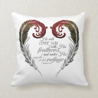 羽のハートの聖なる書物、経典の枕 クッション