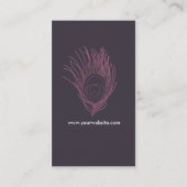 羽のプロフィールカード-バーガンディ 名刺 (裏面)