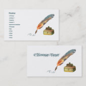 羽のペン 名刺 (正面/裏面)