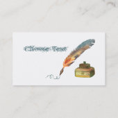 羽のペン 名刺 (裏面)