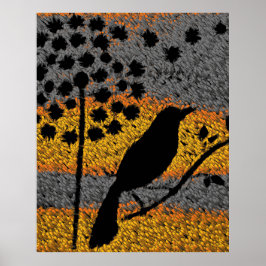 羽のポスターの中の鳥 ポスター