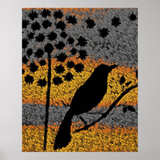 羽のポスターの中の鳥 ポスター (正面)