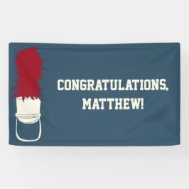 羽の付いたマーチングバンドカスタム帽子 横断幕