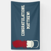 羽の付いたマーチングバンドカスタム帽子 横断幕 (縦)