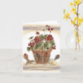 羽の付いた花 – ノートカード (黄色い花)