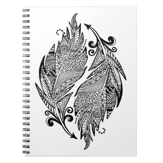 羽の刺激を受けたなスケッチ ノートブック (正面)