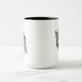 羽の刺激を受けたなスケッチ マグカップ (中央)