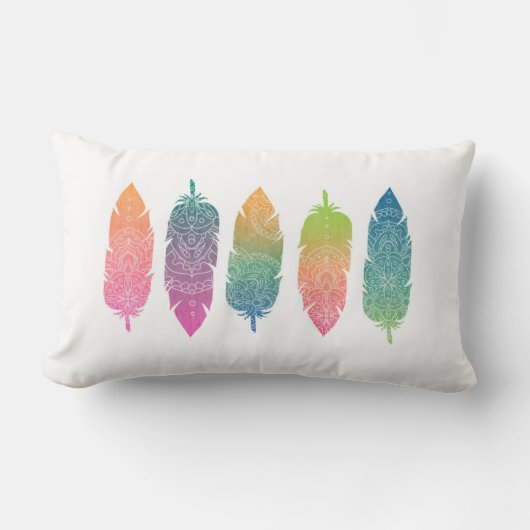 羽の枕 ランバークッション (正面)