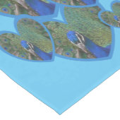 羽の模様のテーブルランナー付き孔雀顔 ミディアムテーブルランナー (コーナー)