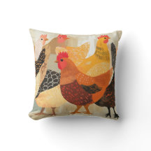 羽の模様や色が変わった鶏