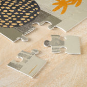 羽の模様や色が変わった鶏 ジグソーパズル (側面)