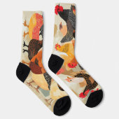 羽の模様や色が変わった鶏 ソックス (右)