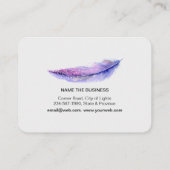 羽の水彩画のBohoの鳥のガーリーな上品 名刺 (裏面)