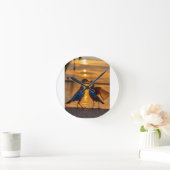 羽の生えたワルツ ラウンド壁時計 (ホーム)