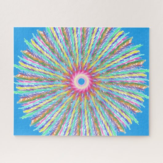 羽の生えた太陽(抽象芸術・アート) ジグソーパズル (横)