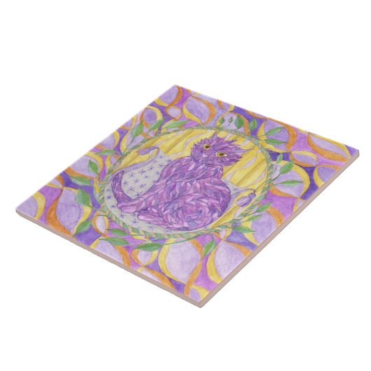 羽の生えた猫 タイル (側面)