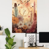 羽の生えた野草 ポスター (ホームオフィス)