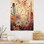 羽の生えた野草 ポスター (キッチン)