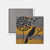 羽の磁石の間の鳥 マグネット (正面/裏面)