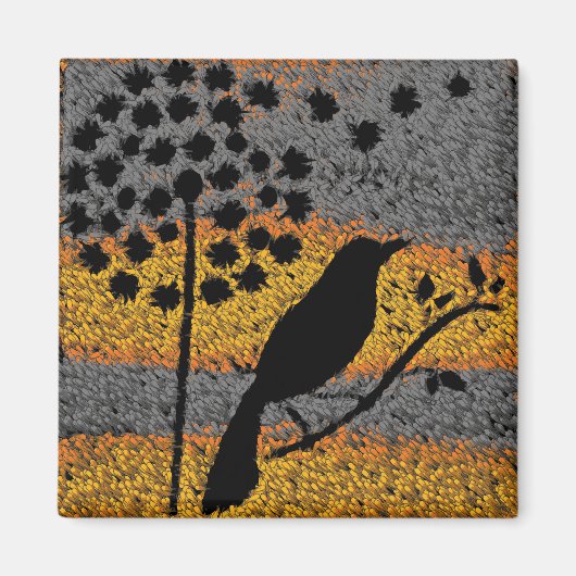 羽の磁石の間の鳥 マグネット (正面)