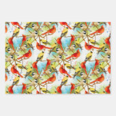 羽の群れ ラッピングペーパーシート (正面)