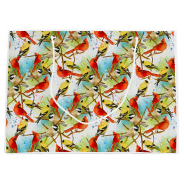 羽の群れ ラージペーパーバッグ