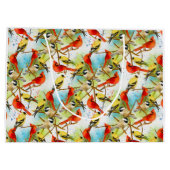 羽の群れ ラージペーパーバッグ (裏面)