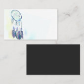 羽の羽の芸術水色の名刺 名刺 (正面/裏面)