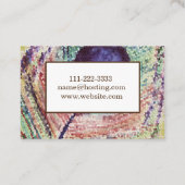 羽の芸術の専門の名刺 名刺 (裏面)