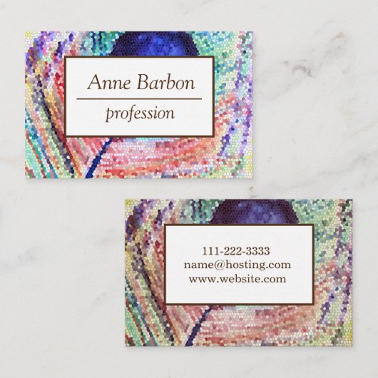 羽の芸術の専門の名刺 名刺 (正面/裏面)