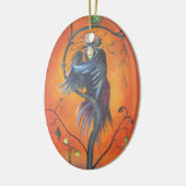 羽の荒れた予言の鳥をガマウで撃つ セラミックオーナメント (左)