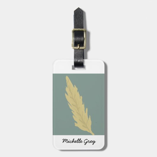羽の荷物のラベル ラゲッジタグ (正面縦)