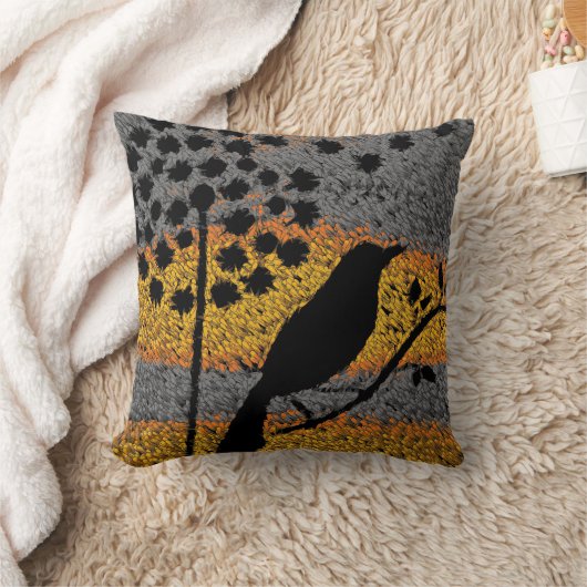 羽の間の鳥 クッション (ブランケット)