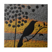 羽の間の鳥 タイル (正面)