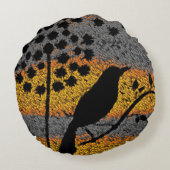 羽の間の鳥 ラウンドクッション (裏面)