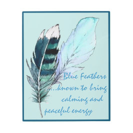 羽の青と意味 メタルプリント