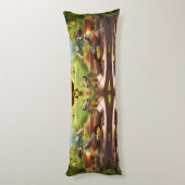 羽の静け:鳥のデザイン抱き枕 ボディピロー (裏面 (縦))