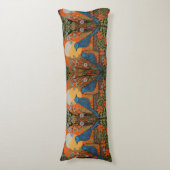 羽の静け：鳥のデザイン抱き枕 ボディピロー (正面縦)