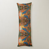 羽の静け：鳥のデザイン抱き枕 ボディピロー (裏面 (縦))