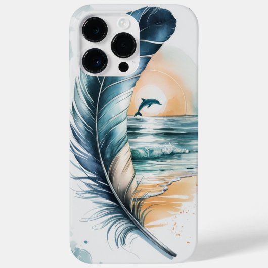 羽の魅惑の世界:Naの美しい Case-Mate iPhoneケース (裏面)