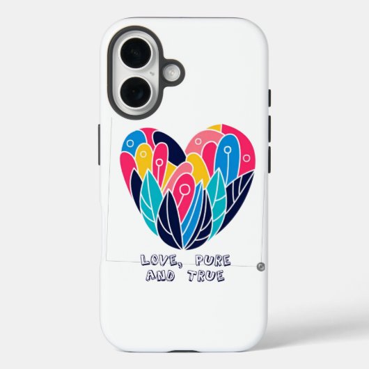 羽の鮮やかハート Case-Mate iPhoneケース (裏面)