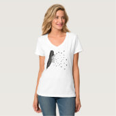 羽の鳥の噴火 Tシャツ (正面フル)