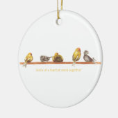 羽の鳥 セラミックオーナメント (左)