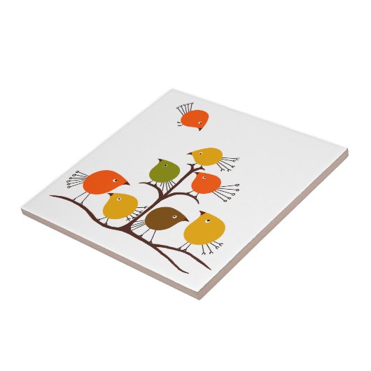 羽の鳥 タイル (側面)