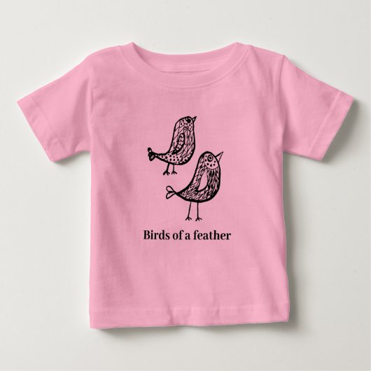 羽の鳥 ベビーTシャツ (正面)