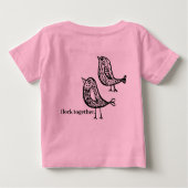 羽の鳥 ベビーTシャツ (裏面)